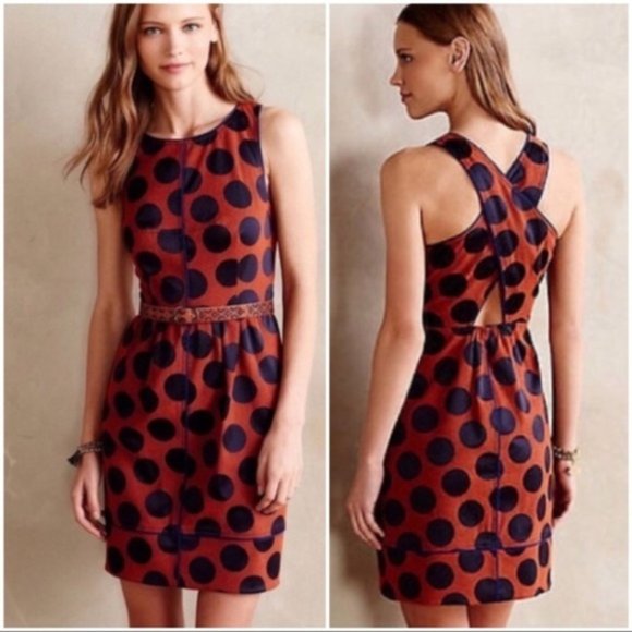 Anthropologie Maeve Rokin Polka Dot Dress - Picture 1 of 5